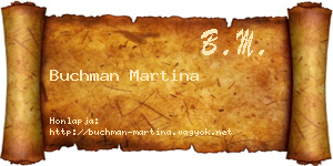 Buchman Martina névjegykártya